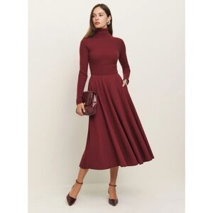 Reformation Esti Knit Skirt in Chianti